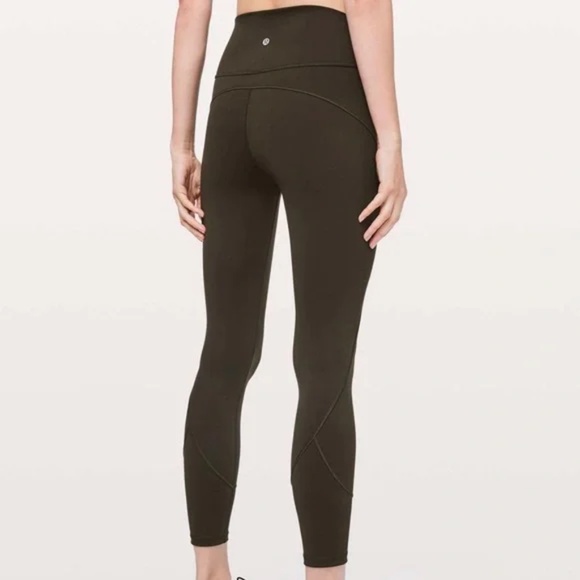 Lululemon In Movement 7/8 Tight *Everlux 25" Dark Olive size 8 - Picture 1 of 6